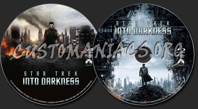 Star Trek Into Darkness blu-ray label