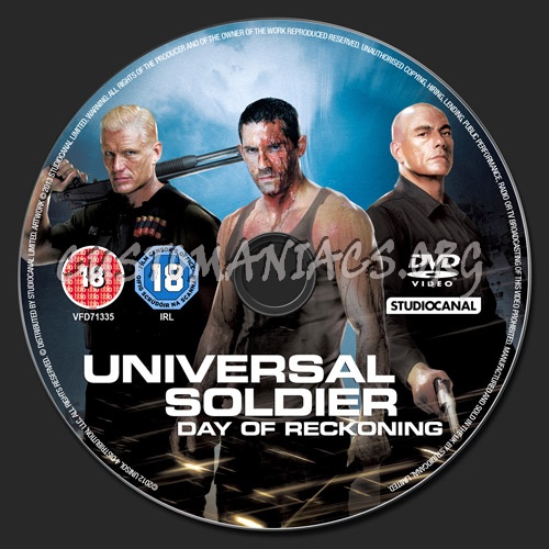 Universal Soldier Day Of Reckoning dvd label