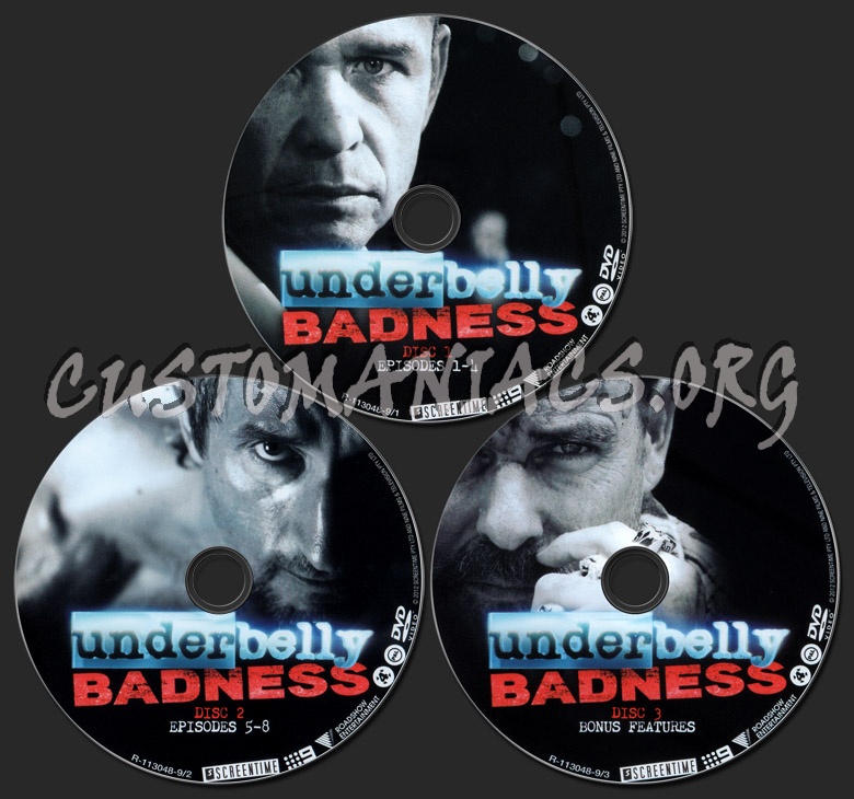 Underbelly - Badness dvd label