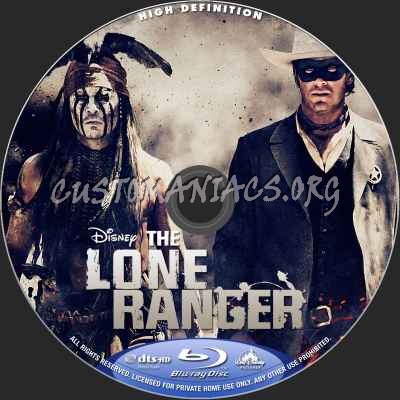 The Lone Ranger (2013) blu-ray label