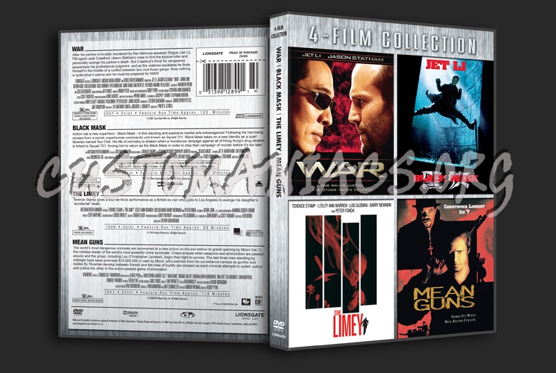 War / Black Mask / The Limey / Mean Guns dvd cover