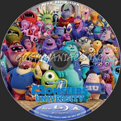 Monsters University (2D+3D) blu-ray label