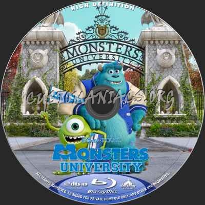 Monsters University (2D+3D) blu-ray label