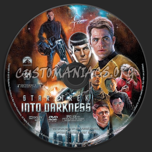 Star Trek Into Darkness dvd label