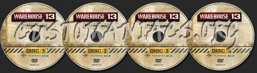 Warehouse 13 Season 3 dvd label