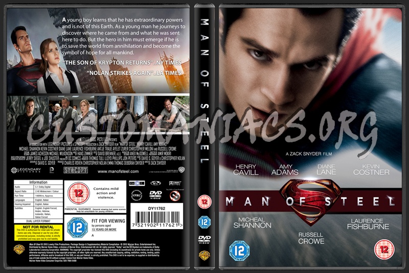 Man Of Steel dvd cover