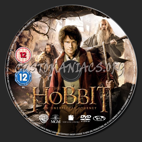 The Hobbit: An Unexpected Journey dvd label