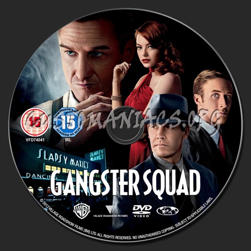 Gangster Squad dvd label