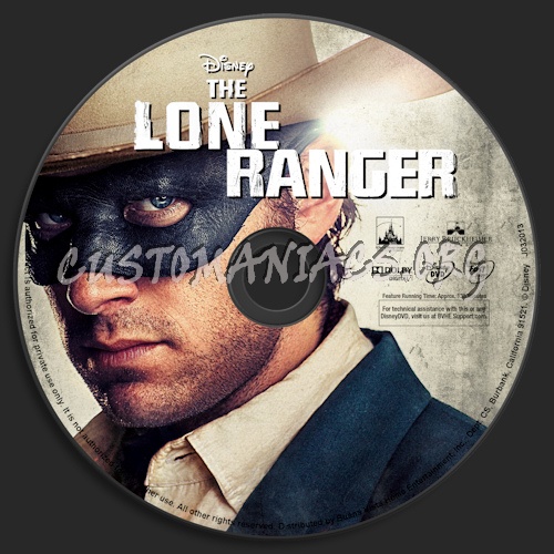 The Lone Ranger dvd label