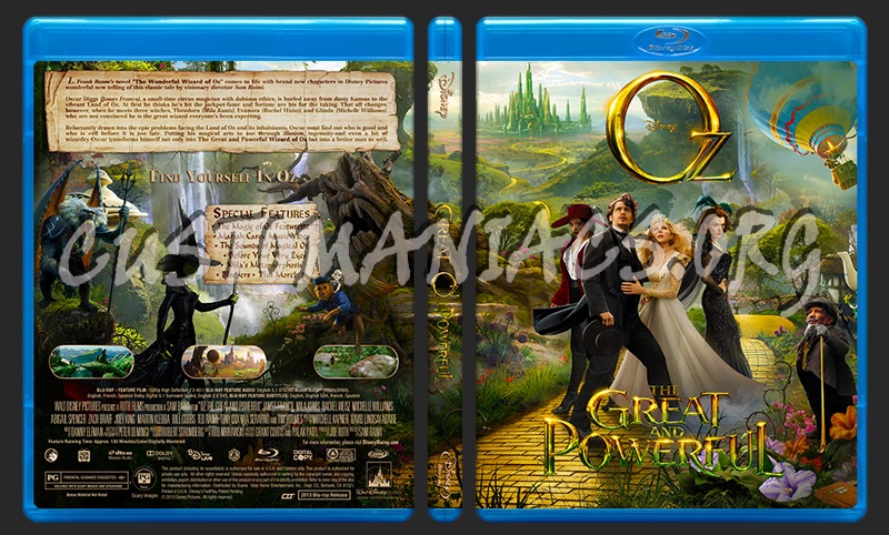 Oz The Great And Powerful blu-ray cover