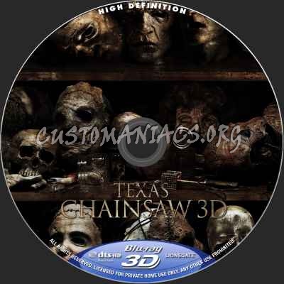 Texas Chainsaw 3D blu-ray label