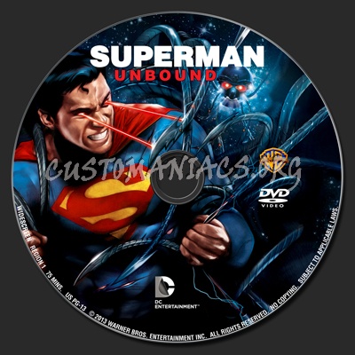 Superman Unbound dvd label