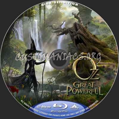 Oz The Great And Powerful blu-ray label