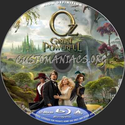 Oz The Great And Powerful blu-ray label