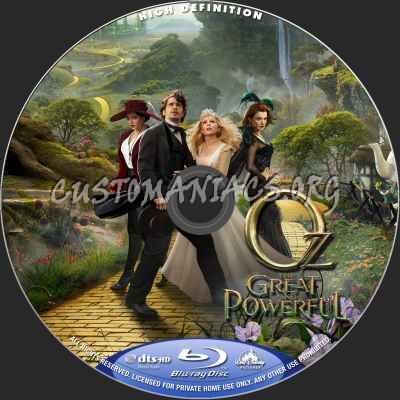 Oz The Great And Powerful blu-ray label