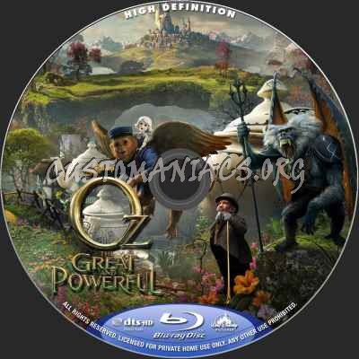 Oz The Great And Powerful blu-ray label