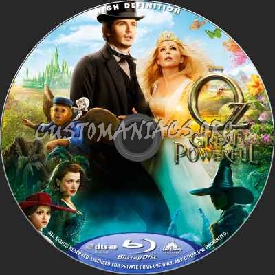 Oz The Great And Powerful blu-ray label