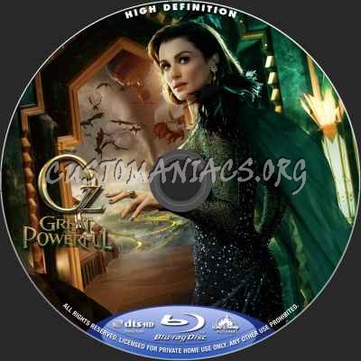 Oz The Great And Powerful blu-ray label