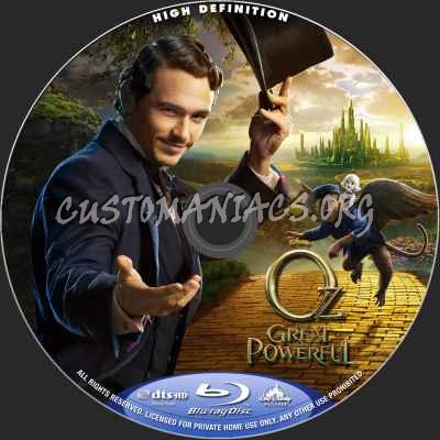 Oz The Great And Powerful blu-ray label