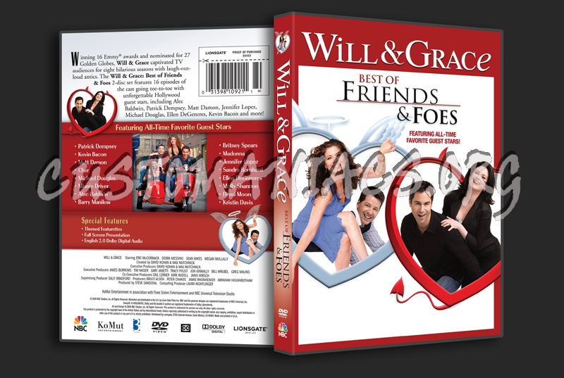 Will & Grace Best of Friends & Foes dvd cover