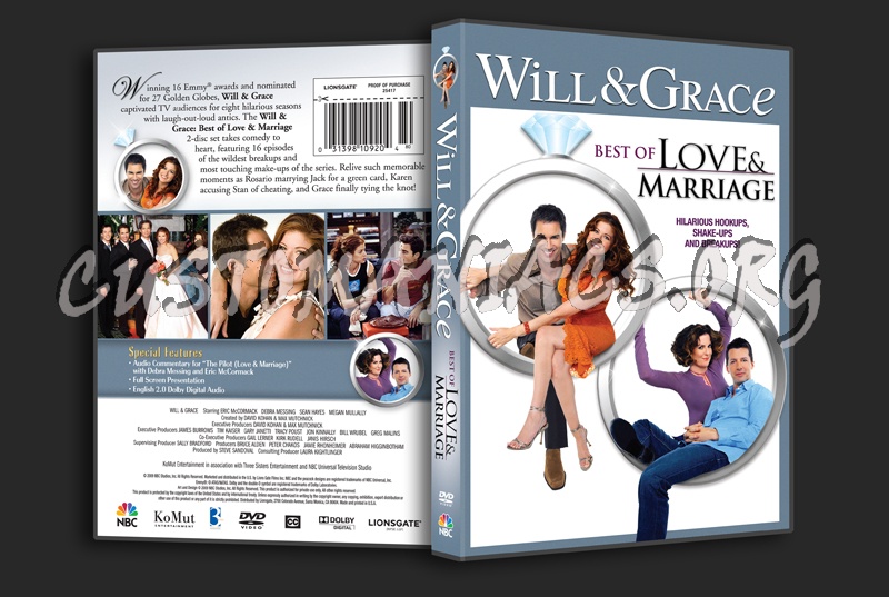 Will & Grace Best of Love & Marriage dvd cover