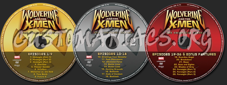 Wolverine and the X-Men The Complete Series dvd label