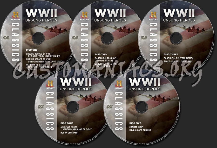 WWII Unsung Heroes dvd label