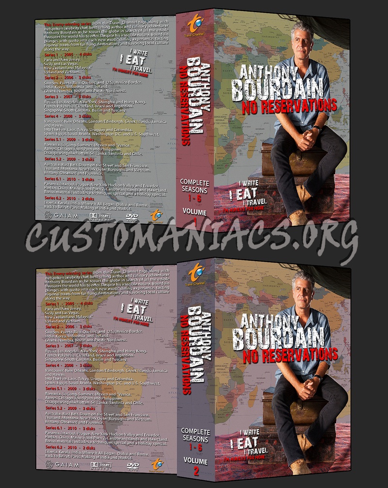 Anthony Bourdain No Reservations dvd cover