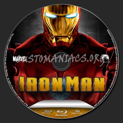 Iron Man blu-ray label