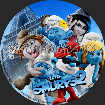 The Smurfs 2 dvd label