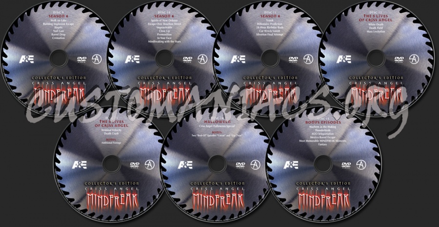 Chriss Angel Mindfreak Collector's Edition dvd label