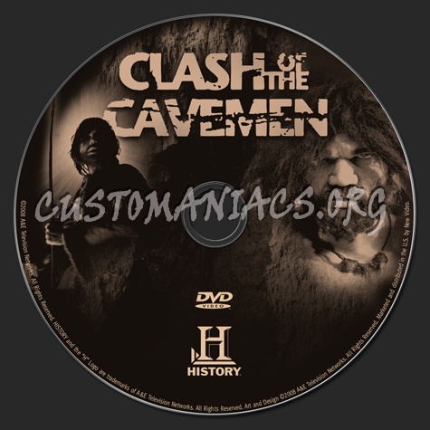 Clash of the Cavemen dvd label