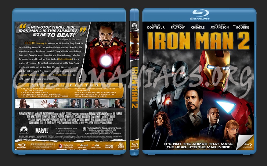 Iron Man 2 blu-ray cover