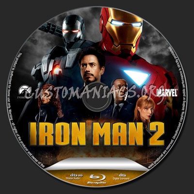 Iron Man 2 blu-ray label