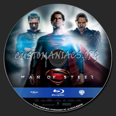 Man of Steel blu-ray label