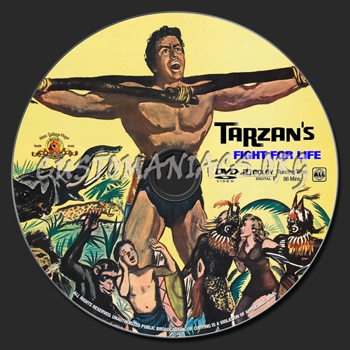 Tarzan's Fight for Life dvd label