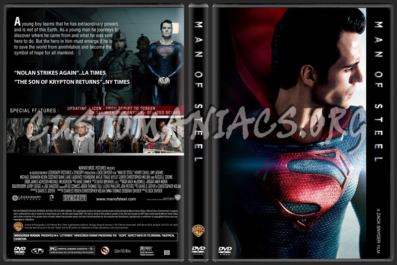 Man Of Steel dvd cover