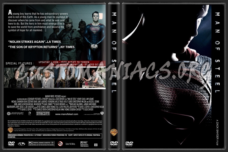 Man Of Steel dvd cover