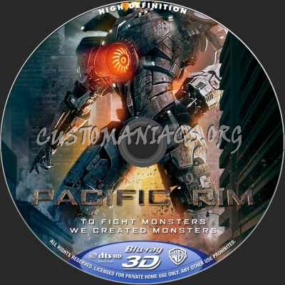 Pacific Rim (2D+3D) blu-ray label