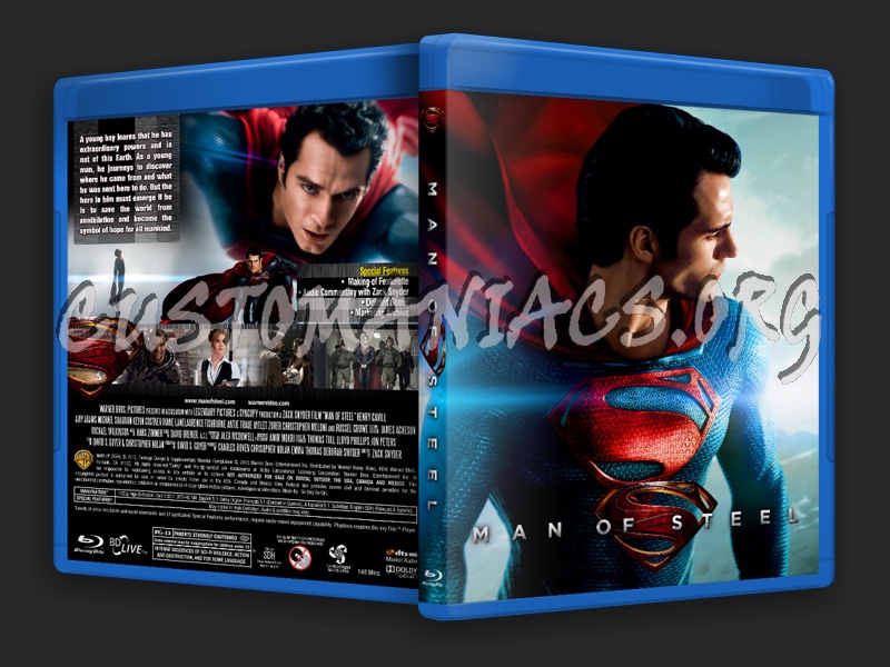 Man of Steel blu-ray cover