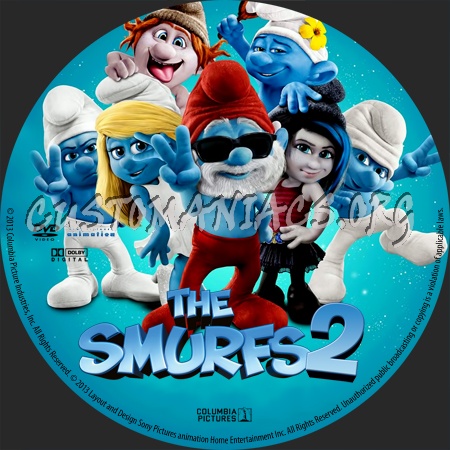 The Smurfs 2 dvd label