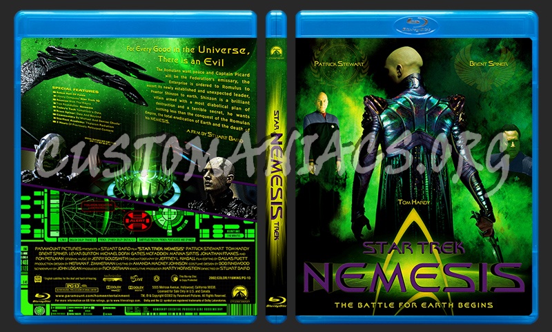 Star Trek Nemesis blu-ray cover