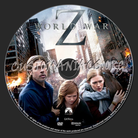 World War Z dvd label