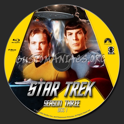 Star Trek TOS Season 3 blu-ray label