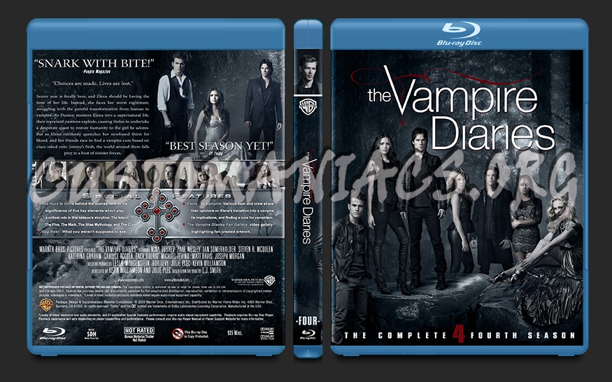 The Vampire Diaries Season Four blu-ray cover