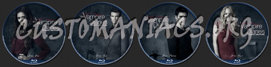 The Vampire Diaries Season Four blu-ray label