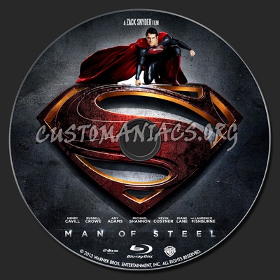 Man of Steel blu-ray label