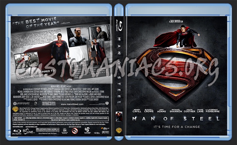 Man of Steel blu-ray cover