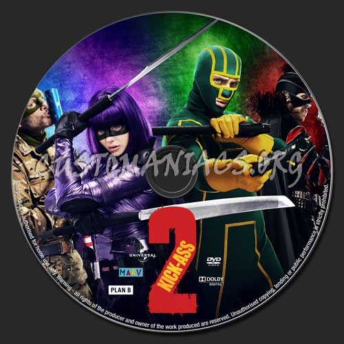 Kick-Ass 2 dvd label