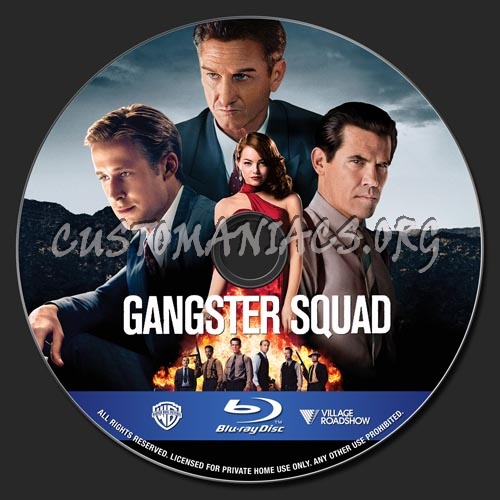 Gangster Squad blu-ray label